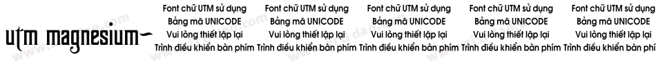 utm magnesium字体转换